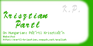 krisztian partl business card